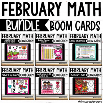 Preview of February Math  BOOM LEARNING Bundle Distance Learning