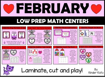 Preview of February Math Centers