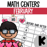 February Math Centers Bundle- Kindergarten (Valentine's Day)