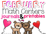 February Math Centers and Printables First Grade