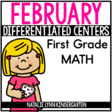 February Math Centers for 1st Grade | Differentiated Centers
