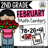 February Math Centers for 2nd Grade