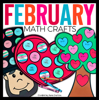 Preview of February Math Crafts | Presidents & Valentines Day Bulletin Board Activities
