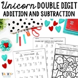 Unicorn Math Fluency Pack | Double Digit Addition & Subtra
