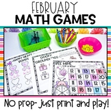 February Math Games | Math Center Games | Valentines Math