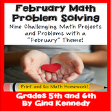 February Math Problem Solving Projects for Upper Elementary Students