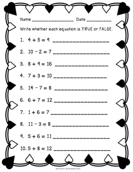 February Math Worksheet Pack 1st Grade by Kim Solis | TpT