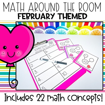 Preview of February Math Write the Room | First Grade | February Math Centers