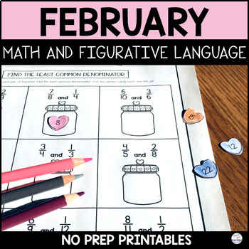 Preview of February Math and ELA Worksheets