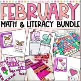 February Math and Literacy Bundle | Valentine's Day Activities