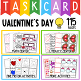 February Math and Literacy Task Cards (Preschool, Sped, Ki