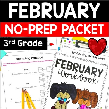 February Math and Reading Packet | 3rd Grade Valentine Math & Reading ...