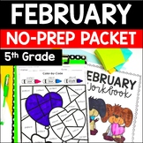 February Math and Reading Packet | 5th Grade Valentine Mat