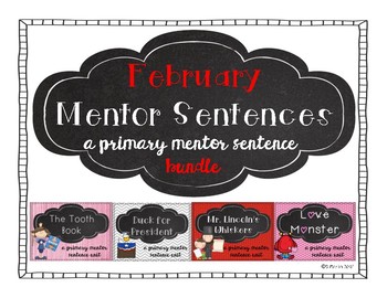 Preview of February Mentor Sentence Bundle