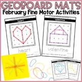 February Morning Bins | Valentine's Day Geoboard Fine Moto