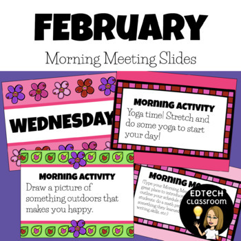 Preview of February Morning Meeting Slides | Valentine's Day 2023 - 2024 Morning Meetings
