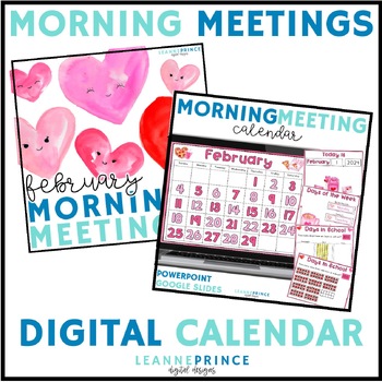 Preview of February Morning Meeting and Calendar BUNDLE