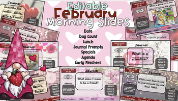 Preview of February Edible Morning Slides: Engaging Classroom Resources: Digital Resource