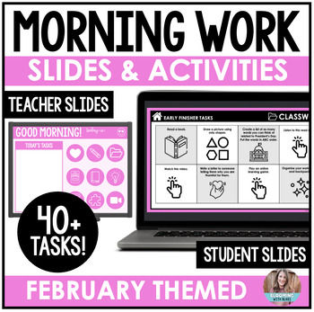 Preview of February Morning Slides & Digital Morning Work Activities - 3rd, 4th, 5th