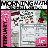 February Morning Work | 1st Grade Daily Math Review
