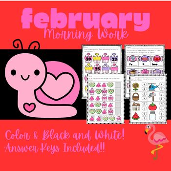 Preview of February Morning Work Printable Pack!