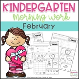 February Morning Work for Kindergarten