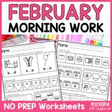 February Morning Work for Kindergarten - February Workshee