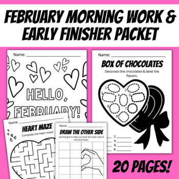 Preview of February Morning Work or Early Finisher Independent Activity Packet