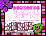 February Multi-Digit Addition and Subtraction Scoot