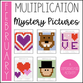 February Multiplication Mystery Pictures