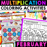February Multiplication Practice Winter Coloring Pages Ear