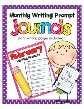 Preview of February NO PREP Journal Prompts