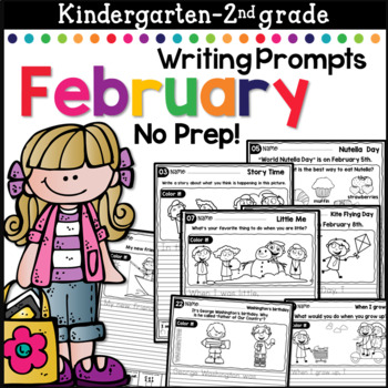 February NO PREP Journal Prompts for Beginning Writers by Super Lucky ...