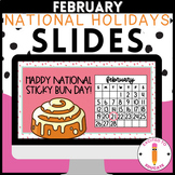 February National Holidays Daily Agenda Slides Templates |
