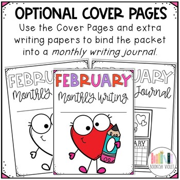 February No Prep Journal Prompts by BookishViolet | TPT