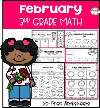 Preview of February No Prep Math- 3rd Grade
