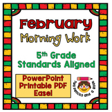 February No Prep Morning Work for 5th Grade