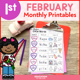 February No Prep Packet 1st Grade | Valentine's Day | Febr