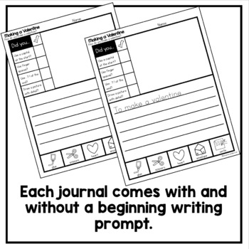 February No Prep Primary Journal Prompts by A Teacher and her Cat