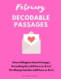 February Orton-Gillingham Decodable Passages