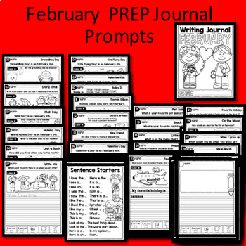 Preview of February  PREP Journal Prompts