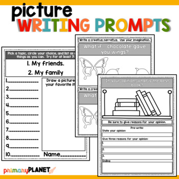 Pick a Prompt! Writing Prompts with Pictures | February Picture Writing ...