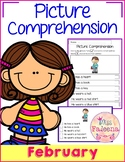 February Picture Comprehension Cards and Worksheets