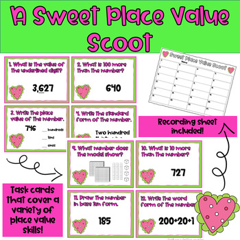 Preview of February Place Value Task Cards