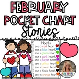 February Pocket Chart Story Activities for Kindergarten Wr