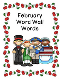 February Pocket Chart Words Word Wall