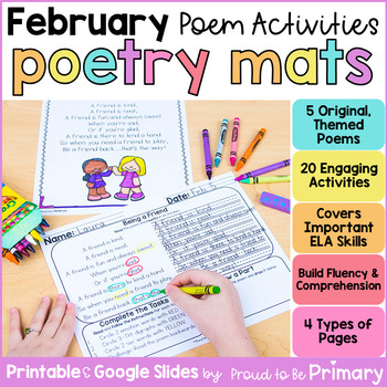 Preview of Valentine's Day Poems February Poem of the Week Poetry Comprehension Activities