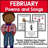 February Poems and Songs for Poetry Unit (Printable) and G