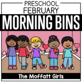 February Preschool/Pre-K Morning Bins! | Winter | Valentine's Day