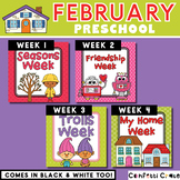 February Preschool Themed Learning, ages 3-5